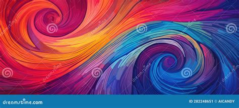 Abstract Background With Vibrant Swirls And Curves Representing Energy