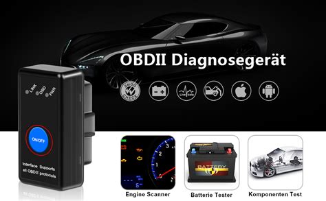 kungfuren OBD2 Bluetooth 4 0 Adapter für iPhone IOS und Android OBD2