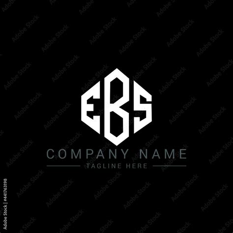 EBS letter logo design with polygon shape. EBS polygon logo monogram ...