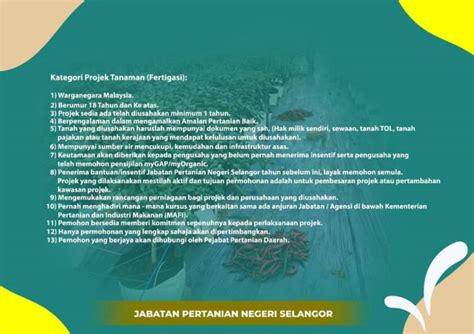 Syarat Mohon Projek Pembangunan Pertanian Negeri Selangor Imbas