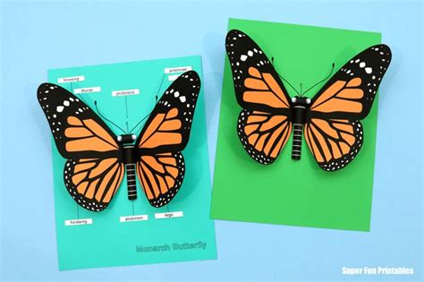 3D Monarch Butterfly Paper Craft The Craft Train