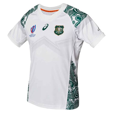 Asics Mens Australia Rugby World Cup 2023 Away Jersey White