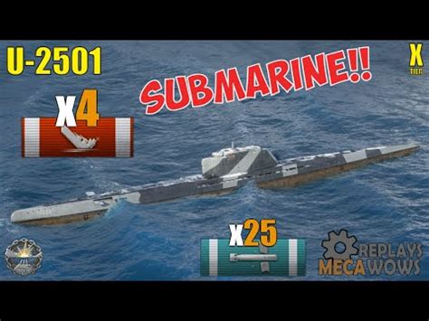 Submarine U Kills K Damage World Of Warships Gameplay