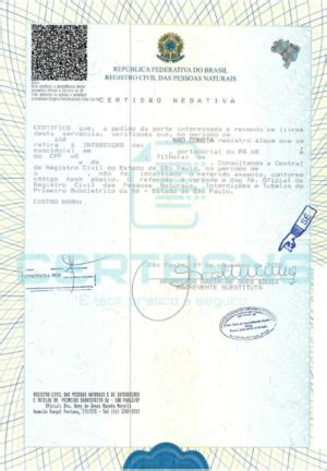 Certidão de Nascimento Certbens