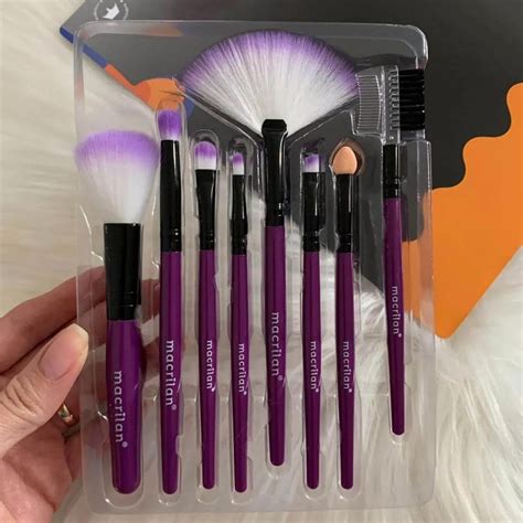 Kit 8 Pincéis para Maquiagem KP3 1A Roxo Macrilan