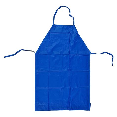 PVC Plain Blue Disposable Apron For Safety Protection Size Medium