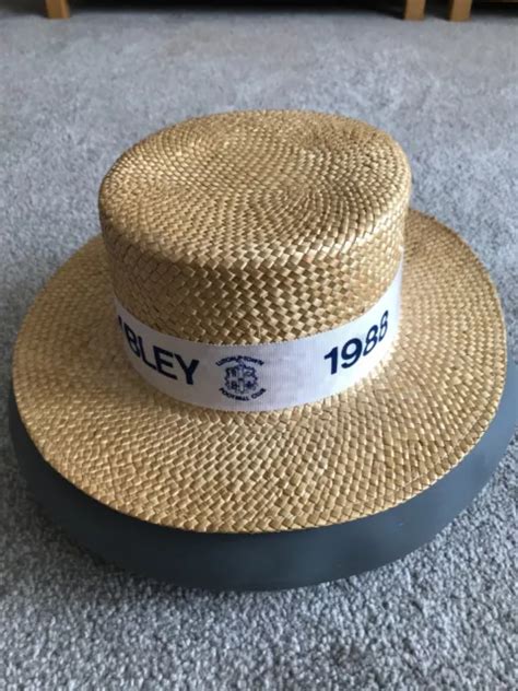 Luton Town Fc Straw Boater Wembley From The Hatters Wembley Final 1988