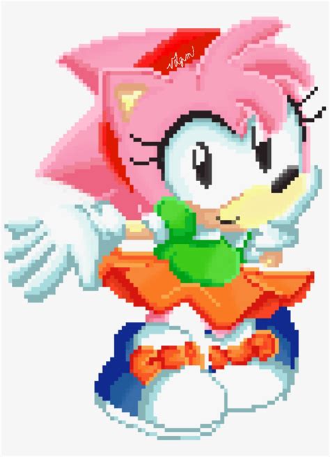 Classic Amy Rose In Pixelarts Style We Still Want Classic Amy Sonic