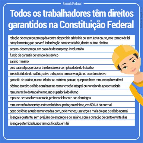 Direitos Dos Trabalhadores Estão Na Constituição Senado Federal