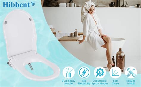 Hibbent Non Electric Bidet Toilet Seats No Electricity Bathroom Bidet