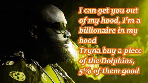 Rick Ross Hood Billionaire Lyrics On Screen Youtube