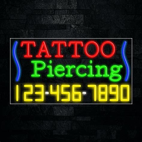 Tattoo Piercing Led Neon Sign L X H Walmart