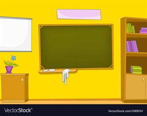 Classroom Cartoon Royalty Free Vector Image Vectorstock