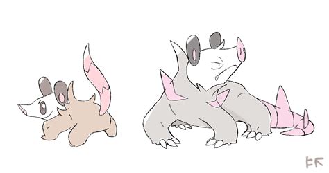 Poke'rack — Opossum fakemon. Normal type? by: awesposs