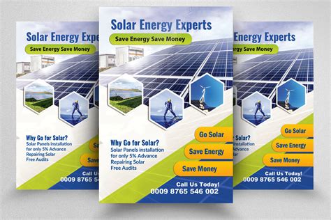 Solar Energy Installation Flyerposter By Designhub Thehungryjpeg