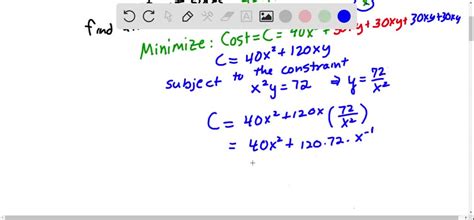 Solved Minimizing Cost Find The Dimensions Of An Open Rectangular Box