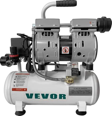 VEVOR Luftkompressor 2 Gallon Ultra Tyst Oljefri Luftkompressor 9 L