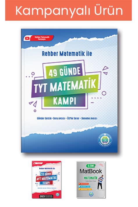 49 Günde TYT Matematik Kampı 50 li Paket 15 Kitap Hediyeli