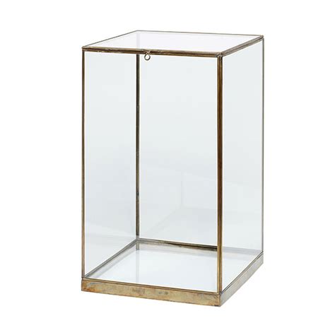 Small Glass And Brass Display Showcase Box With Lid 42 Cm Danish Design By Hu 5712772053027