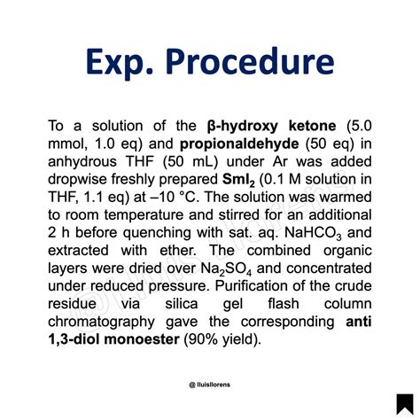 Evans Tishchenko Reaction NROChemistry