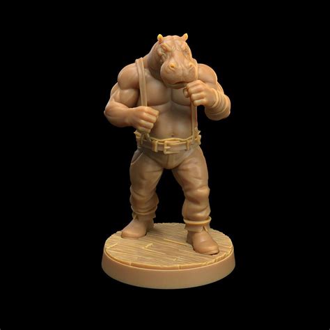 F Hippo Folk Brawler Miniature Mini Megastore