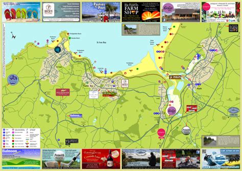 St Ives Town Map Tourist Information Map For When You Visit Cornwall ...