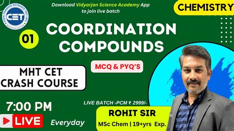 Coordination Compounds Mht Cet Mcq Pyq S Mhtcet