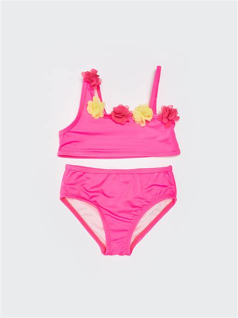 FUŞYA Esnek Kumaştan Kız Bebek Bikini Takımı S BL Z HXS LCW