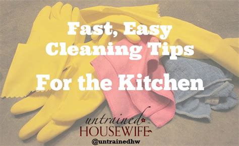 Fast, Easy Cleaning Tips for the Kitchen