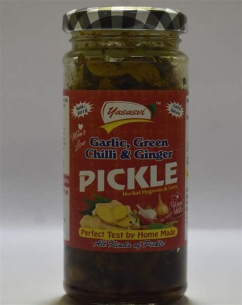 Green Chilli Garlic And Ginger Pickle At Rs 225 Kilogram In Rohtas Yasasvi Mahila Udyog