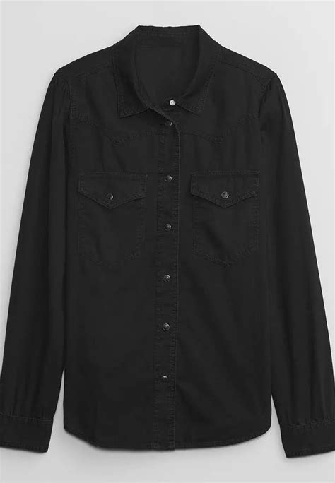 Buy Gap Puff Sleeve Denim Western Shirt With Washwell 2024 Online