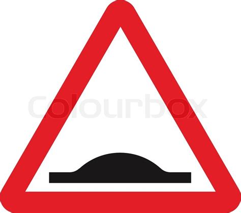 Road humps extend sign | Stock vector | Colourbox