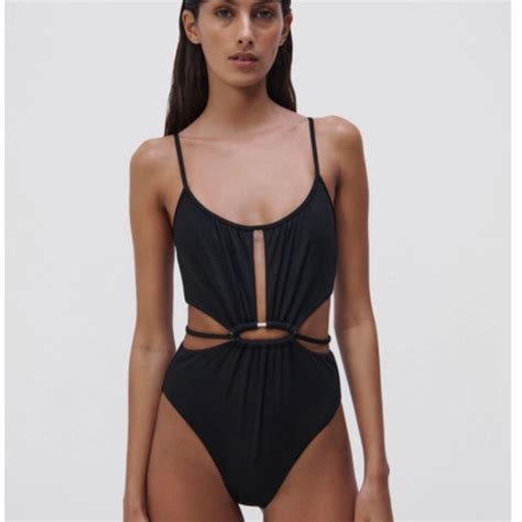 Black Jonathan Simkhai Swim One Piece In 2024 One Piece Black One