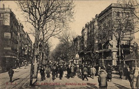 Ansichtskarte Postkarte Barcelona Katalonien Rambla De Akpool De