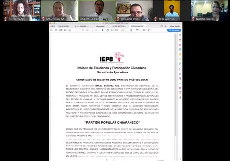 Entrega Iepc Certificado De Registro Que Acredita A Nuevo Partido
