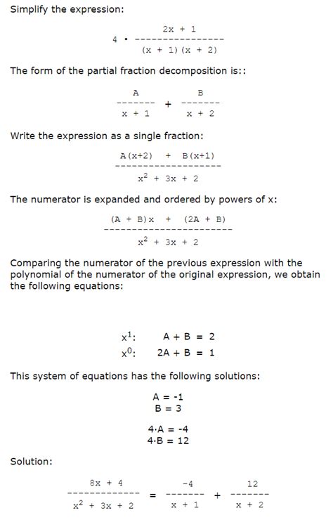 Partial Fraction Decomposition Calculator With Steps