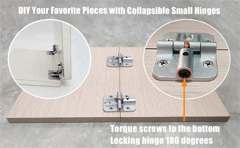 ANTEISI Locking Hinges Adjustable 180 Degree Hinges Zinc Alloy Small