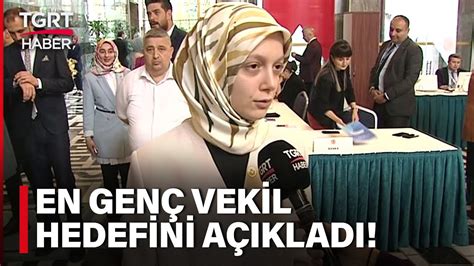 Yeni TBMMnin En Genç Milletvekili Zehranur Aydemir TGRT Habere