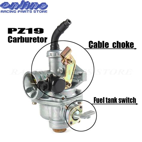 Motorcycle Pz19 19mm Carb Cable Choke Carburetor For Keihi 50cc 70cc