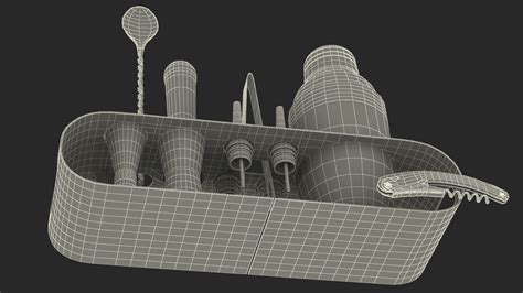 Bartender Kit 12 Piece Gold 3d Model 49 3ds Blend C4d Fbx Max