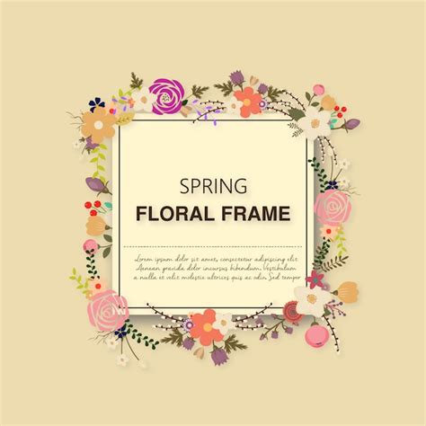 Free Vector Spring Floral Frame