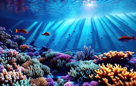 Premium Photo | Coral reef with fish