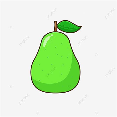 Ilustración De Vector De Fruta De Pera Con Estilo De Dibujos Animados