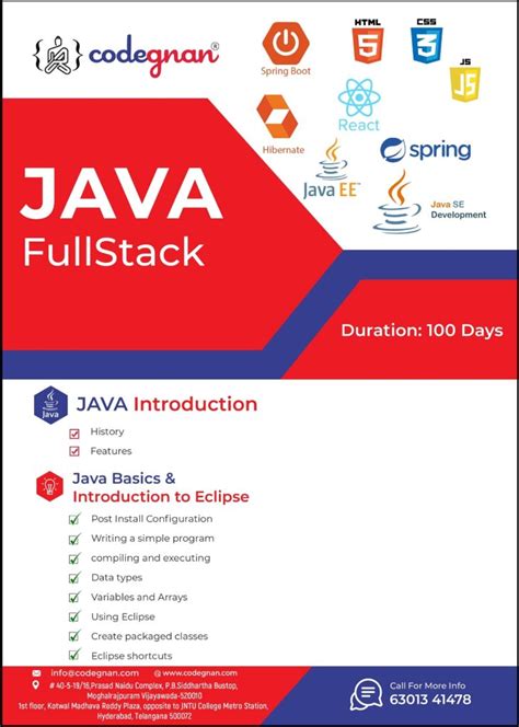 The Complete Full Stack Java Course Syllabus 2024 Session