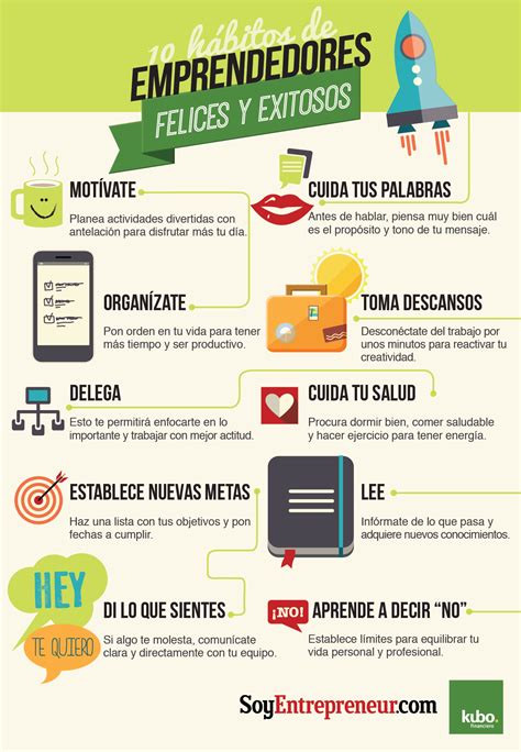 H Bitos De Los Emprendedores Felices Y Exitosos Infografia