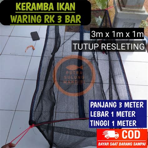 Jual K311 Jaring Keramba Hapa Ikan Tutup Resleting Waring 3bar Ukuran