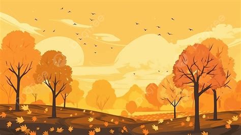 Autumn Sunset Background, Fall, Forest, Autumn Background Image And ...