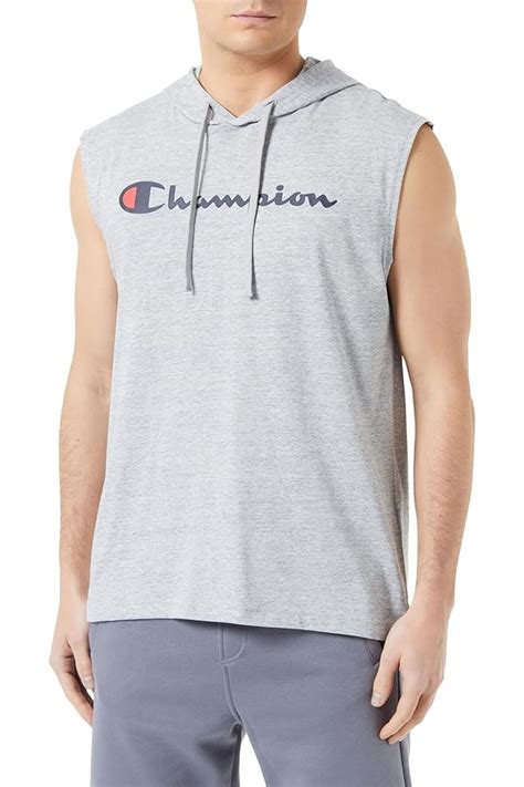 Camiseta Champion Gris Legacy Logo Hooded Vest Correos Market