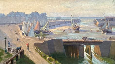 Proantic Charles Wislin Huile Sur Toile Le Port Du Tr