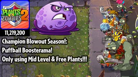 Pvz Arena Champion Blowout Season Puffball Boosterama Mid Level